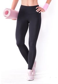 2SkIN - Czarne legginsy sportowe damskie 2skin PUSH UP BLACK NIGHT. Kolor: czarny. Materiał: elastan, poliester. Sport: fitness