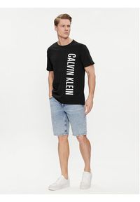 Calvin Klein Swimwear T-Shirt KM0KM00998 Czarny Regular Fit. Kolor: czarny. Materiał: bawełna