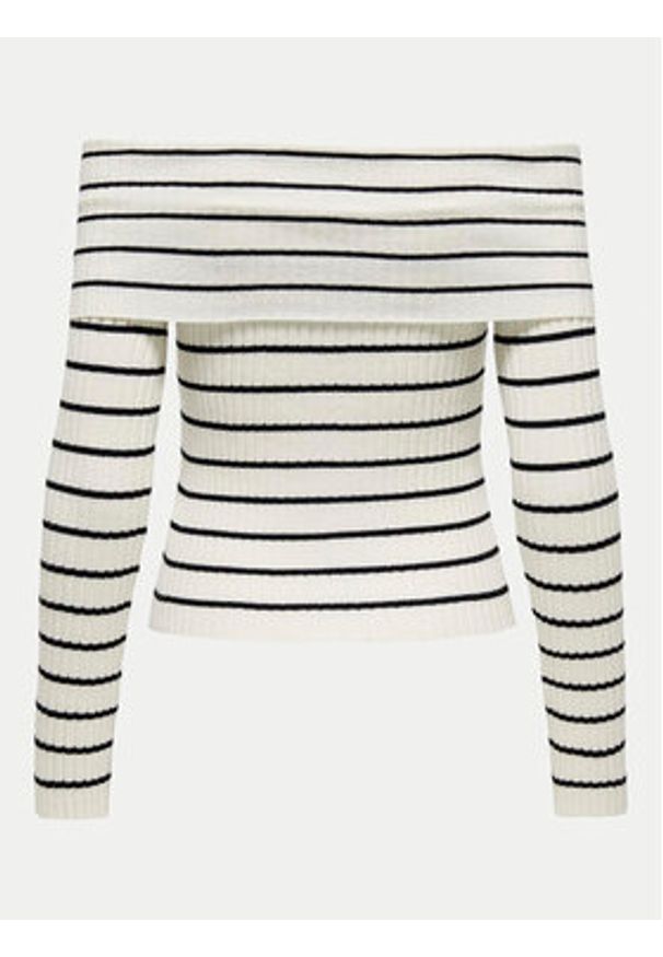 JDY Bluzka Liva 15336133 Écru Slim Fit. Materiał: wiskoza