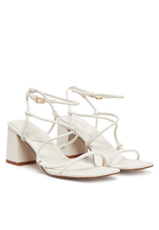 Aldo Sandały Harmonni 13768226 Biały. Kolor: biały. Materiał: skóra