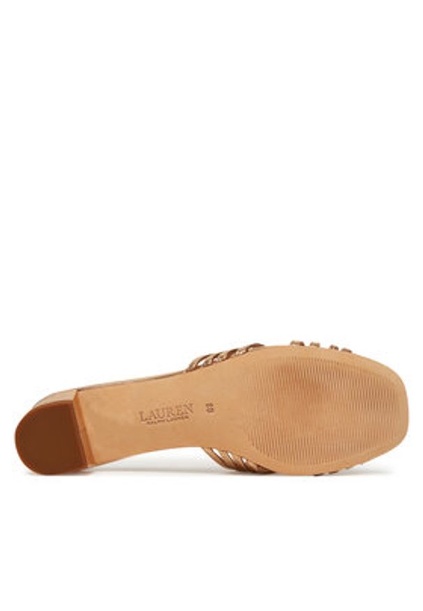 Lauren Ralph Lauren - LAUREN RALPH LAUREN Klapki Fay 802966855001 Złoty. Kolor: złoty. Materiał: skóra