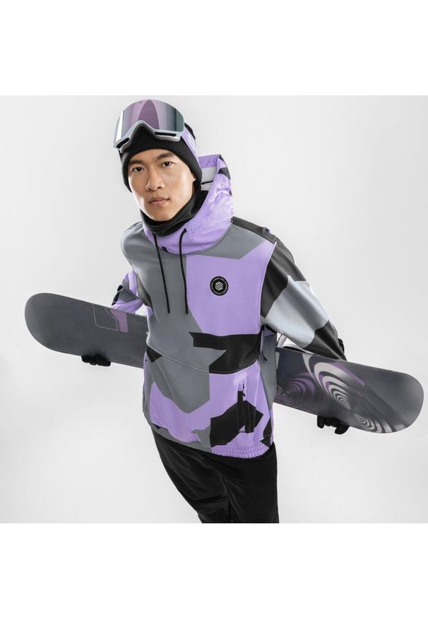 SIROKO - Mężczyzna Sporty zimowe Męska kurtka snowboardowa W1 Tignes Siroko Lawenda. Kolor: niebieski, wielokolorowy, czarny. Materiał: softshell, materiał. Sezon: zima. Sport: snowboard