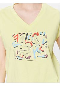 Volcano T-Shirt T-Abstract L02156-S23 Żółty Regular Fit. Kolor: żółty. Materiał: bawełna #5