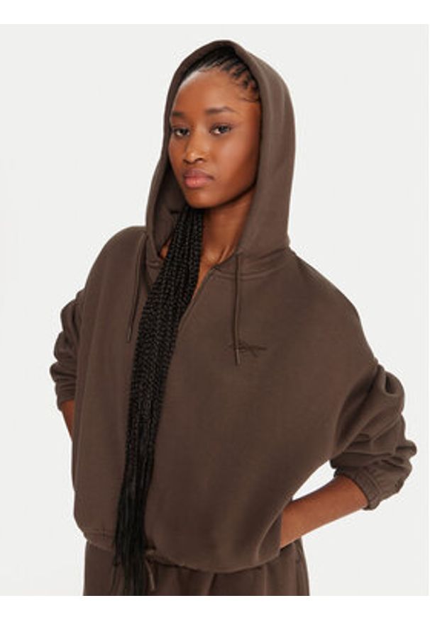 Reebok Bluza Reebok X Ewa Chodakowska RK25307CCW Brązowy Relaxed Fit. Kolor: brązowy. Materiał: bawełna