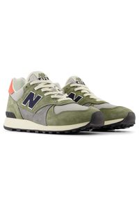 Buty męskie New Balance U475BA – zielone. Okazja: na co dzień. Kolor: zielony. Materiał: materiał, zamsz. Szerokość cholewki: normalna #4