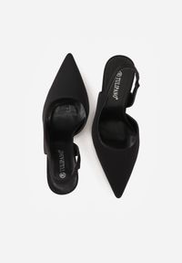 Born2be - Czarne Sandały na Szpilce z Odkrytą Piętą Rhedeia. Okazja: na co dzień. Kolor: czarny. Materiał: jeans. Obcas: na szpilce. Styl: casual, elegancki #9