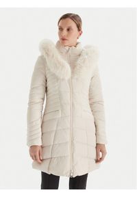 Guess Kurtka zimowa W4BL61 WGLZ0 Beżowy Slim Fit. Kolor: beżowy. Materiał: syntetyk. Sezon: zima #1