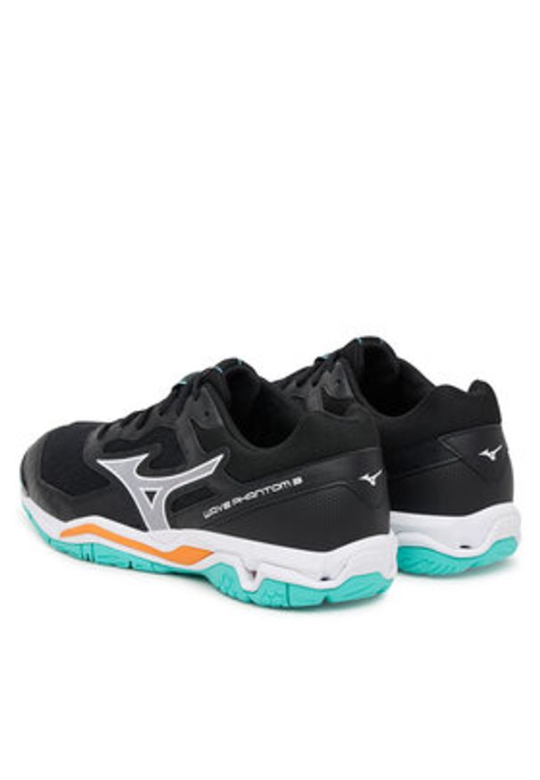 Mizuno Buty halowe Wave Phantom 3 X1GA2260 Czarny. Kolor: czarny. Materiał: skóra. Model: Mizuno Wave