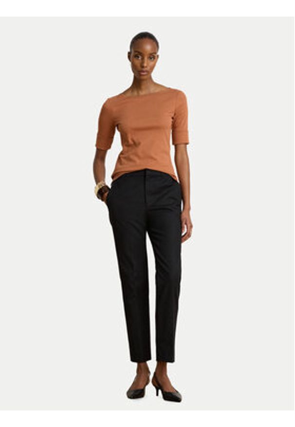 Lauren Ralph Lauren - LAUREN RALPH LAUREN T-Shirt Judy 200654963505 Pomarańczowy Regular Fit. Kolor: pomarańczowy. Materiał: bawełna