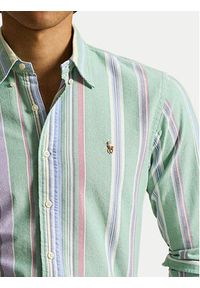 Polo Ralph Lauren Koszula 710928921002 Zielony jasny Custom Fit. Typ kołnierza: polo. Kolor: zielony. Materiał: bawełna #2