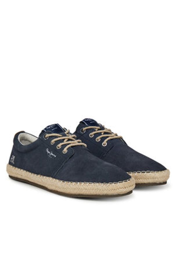 Pepe Jeans Espadryle Tourist West PMS10336 Granatowy. Kolor: niebieski. Materiał: zamsz, skóra