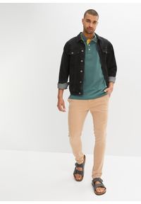 bonprix - Koszulka polo z bawełnianej piki (2 szt.). Typ kołnierza: polo. Kolor: niebieski. Materiał: bawełna. Długość rękawa: krótki rękaw. Długość: krótkie #2