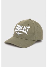 EVERLAST - Everlast czapka bawełniana kolor zielony z aplikacją. Kolor: zielony. Materiał: bawełna. Wzór: aplikacja
