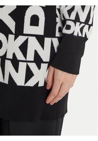 DKNY Kardigan P4MXAQ21 Czarny Loose Fit. Kolor: czarny. Materiał: wiskoza