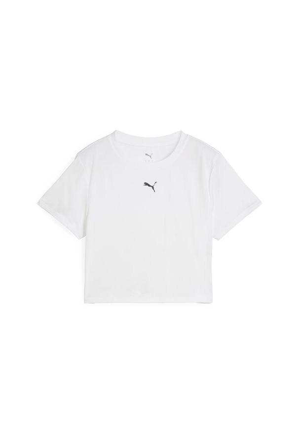 Puma - Damska krótka koszulka TAD ESSENTIALS PUMA. Kolor: biały. Długość: krótkie
