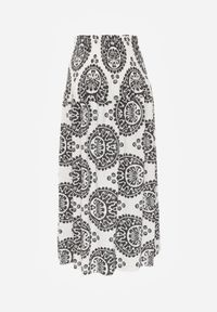 Born2be - Czarna Rozkloszowana Spódnica z Wiskozy z Wysokim Stanem i Etnicznym Wzorem Ari. Okazja: do pracy, na co dzień, na spacer. Stan: podwyższony. Kolor: czarny. Materiał: wiskoza. Wzór: aplikacja. Sezon: lato. Styl: casual #4