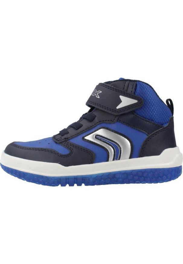 Geox - Buty GEOX J BUZZERLIGHT BOY Niebieski. Kolor: niebieski. Materiał: syntetyk, tkanina. Sport: turystyka piesza