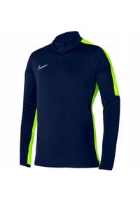 Nike - Męska Bluza Rozpinana Academy 23 Quarter Zip. Kolor: zielony, niebieski, wielokolorowy