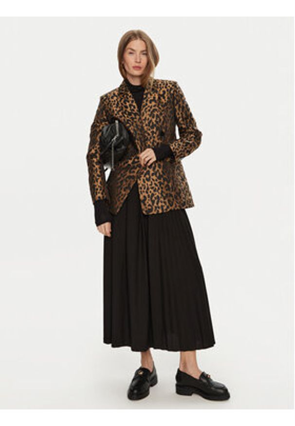 Lola Casademunt by Maite Spódnica plisowana MF2408004 Czarny Regular Fit. Kolor: czarny. Materiał: syntetyk