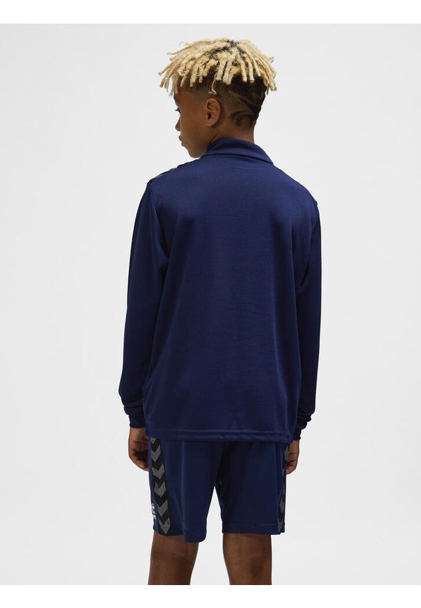 Dziecięca bluza dresowa Hummel Authentic half. Kolor: niebieski. Materiał: dresówka. Sport: joga i pilates