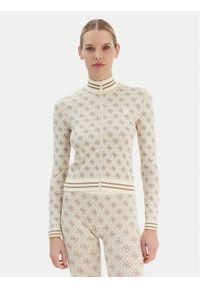 Guess Bluza V5BP08 K2000 Beżowy Slim Fit. Kolor: beżowy. Materiał: syntetyk #1