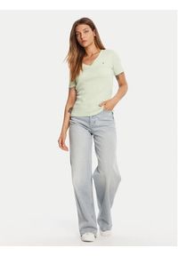 TOMMY HILFIGER - Tommy Hilfiger T-Shirt New Cody WW0WW40584 Zielony Slim Fit. Kolor: zielony. Materiał: bawełna #5