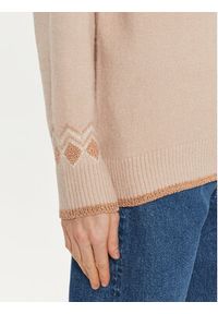 Brave Soul Sweter LK-248FABIO Beżowy Regular Fit. Kolor: beżowy. Materiał: syntetyk #3