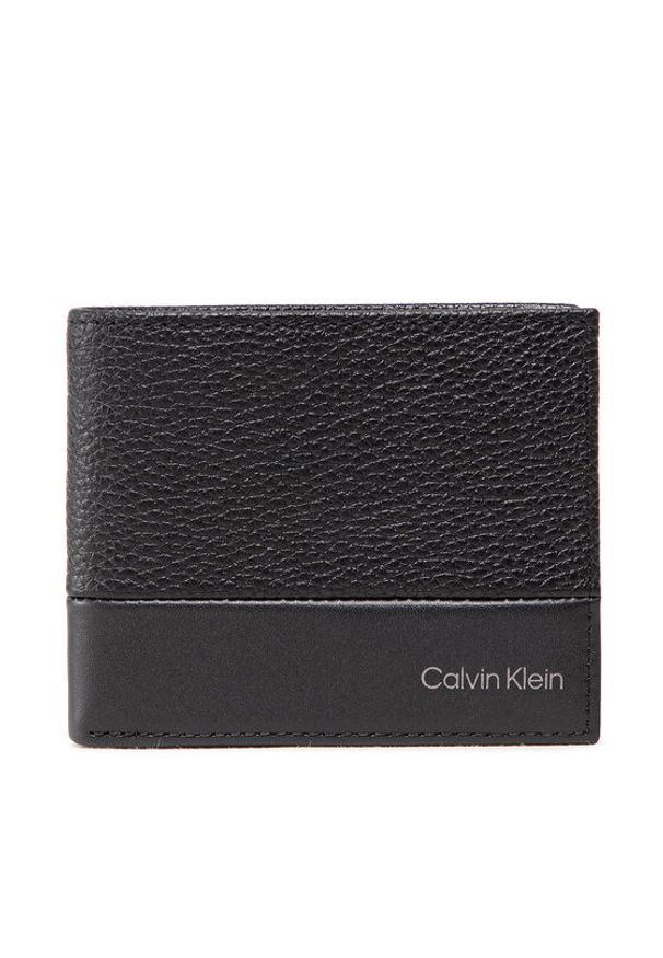 Calvin Klein Duży Portfel Męski Subtle Mix Trifold 10Cc K50K509179 Czarny. Kolor: czarny. Materiał: skóra