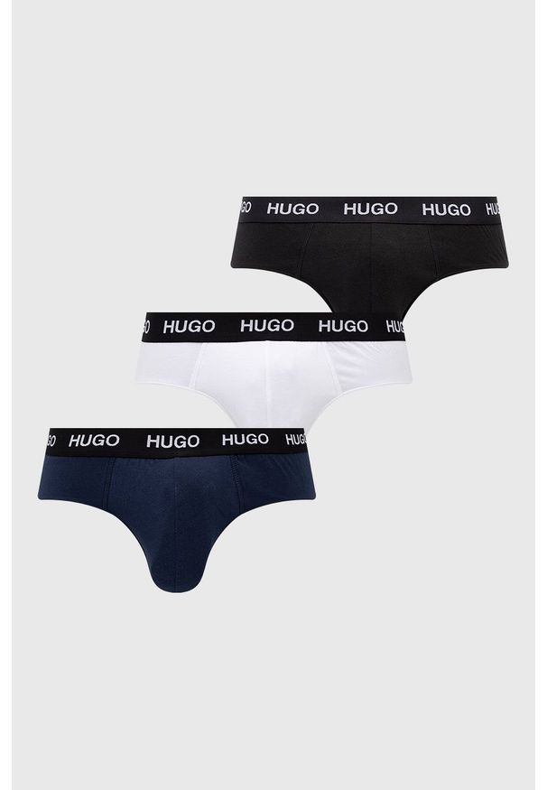 Hugo Slipy (3-pack) męskie kolor czarny. Kolor: czarny