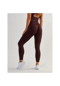 BESHAPED - Legginsy fitness damskie Beshaped Body Boost modelujące. Kolor: brązowy. Materiał: nylon. Sport: fitness