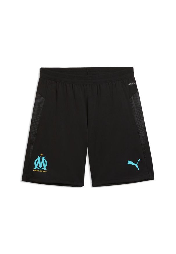 Puma - Szorty treningowe OM 2025/26. Kolor: czarny. Sport: piłka nożna