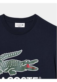 Lacoste T-Shirt TH1285 Granatowy Regular Fit. Kolor: niebieski. Materiał: bawełna #6