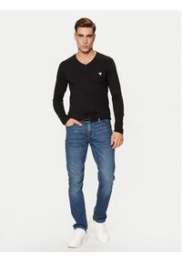 Guess Longsleeve M2YI08 J1314 Czarny Slim Fit. Kolor: czarny. Materiał: bawełna. Długość rękawa: długi rękaw