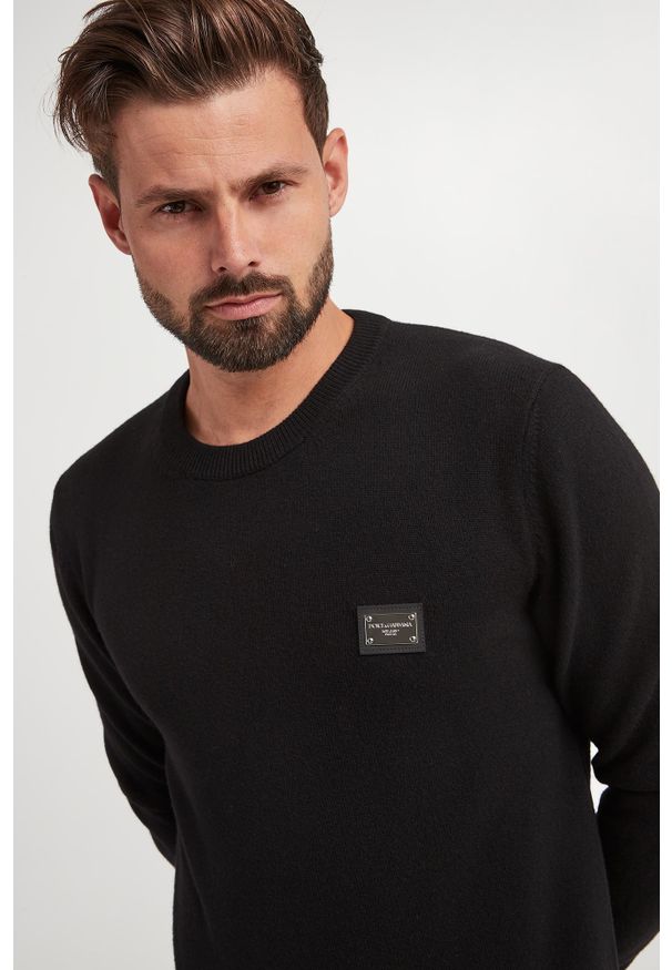 Dolce & Gabbana - Sweter męski wełniany DOLCE & GABBANA. Materiał: wełna