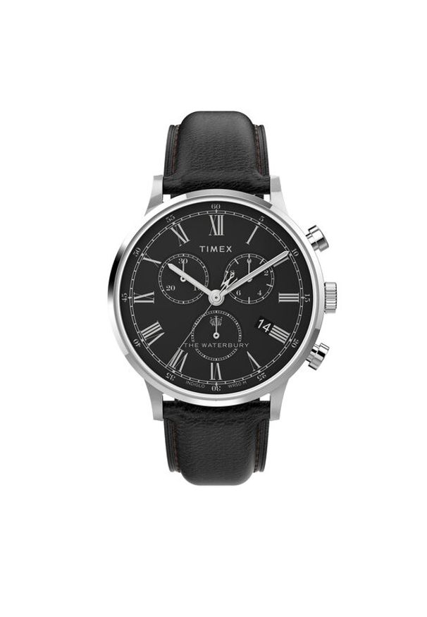 Timex Zegarek Waterbury Chronograph TW2U88300 Czarny. Kolor: czarny