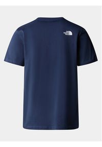The North Face T-Shirt Easy NF0A87N5 Granatowy Regular Fit. Kolor: niebieski. Materiał: bawełna