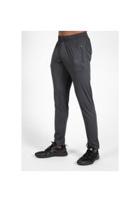 GORILLA WEAR - Glendo Pants - ciemno szare dopasowane spodnie dresowe. Kolor: szary. Materiał: dresówka
