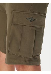 Aeronautica Militare Szorty sportowe 251BF025F459 Khaki Regular Fit. Kolor: brązowy. Materiał: bawełna. Styl: sportowy #3