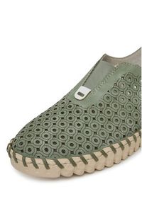 Rieker Półbuty N1963-52 Zielony. Kolor: zielony. Materiał: skóra, nubuk