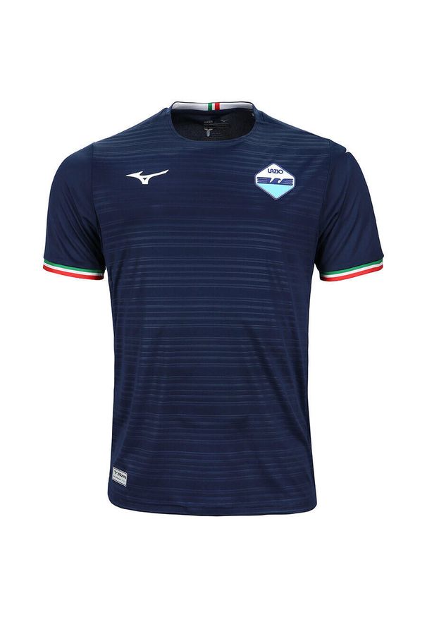 Mizuno - Koszulka wyjazdowa Lazio Rome 2023/24. Kolor: niebieski