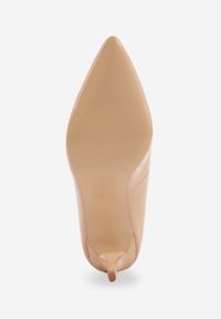 Born2be - Ciemnobeżowe Czółenka na Szpilce w Eleganckim Stylu ze Skórzaną Wkładką Lerichella. Okazja: do pracy. Kolor: beżowy. Materiał: skóra. Obcas: na szpilce. Styl: elegancki #7