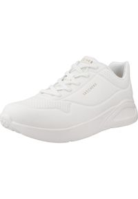skechers - Buty do chodzenia damskie Skechers Uno Lite. Kolor: biały. Materiał: syntetyk, materiał. Szerokość cholewki: normalna. Sport: turystyka piesza