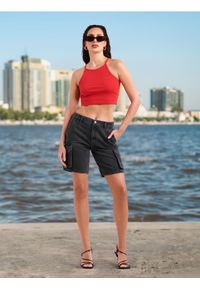 Sinsay - Szorty jeansowe - szary. Kolor: szary. Materiał: jeans #1