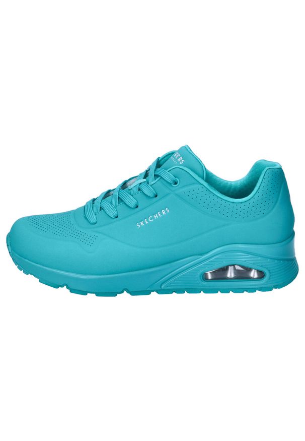 skechers - Buty do chodzenia damskie Skechers 73690TURQ. Kolor: niebieski. Materiał: materiał, syntetyk. Szerokość cholewki: normalna. Sport: turystyka piesza
