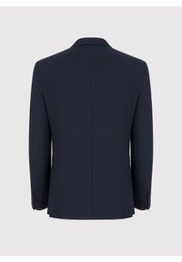 Pako Lorente - PAKO LORENTE – Granatowa dwurzędowa marynarka męska. Okazja: na co dzień. Kolor: niebieski, czarny. Materiał: poliester, wiskoza, elastan. Wzór: gładki. Styl: casual #8