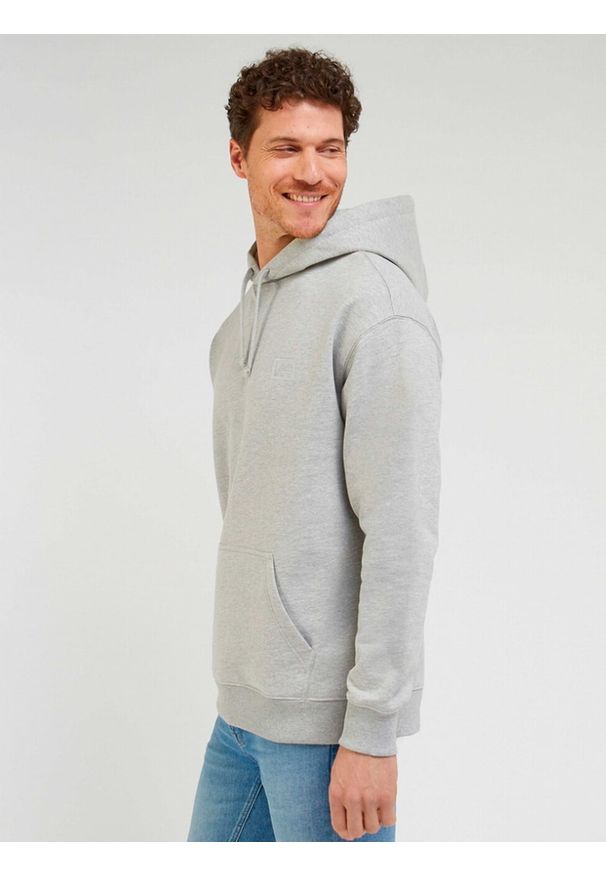 Lee - LEE MĘSKA BLUZA CORE LOOSE HOODIE SHARP GREY MELE 112341676 L84W011720