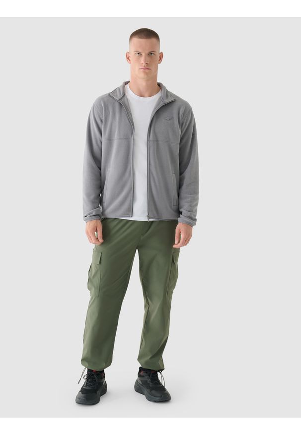 4f - 4F Polar regular ze stójką męski - szary XXL. Typ kołnierza: kołnierzyk stójkowy. Kolor: szary. Materiał: polar. Wzór: gładki. Sezon: zima. Sport: turystyka piesza, wspinaczka, snowboard, narciarstwo