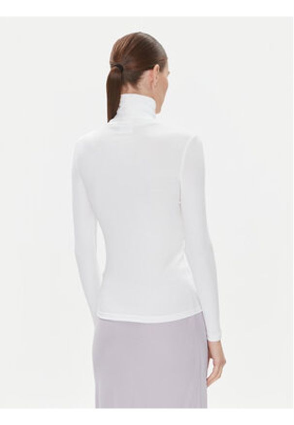 Calvin Klein Golf K20K206053 Biały Slim Fit. Typ kołnierza: golf. Kolor: biały