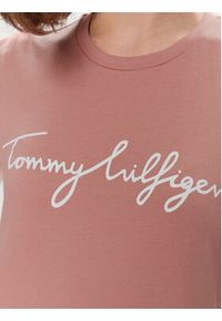 TOMMY HILFIGER - Tommy Hilfiger T-Shirt Signature WW0WW41674 Różowy Regular Fit. Kolor: różowy. Materiał: bawełna