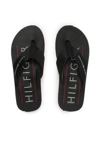 TOMMY HILFIGER - Tommy Hilfiger Japonki Massage Footbed FM0FM04474 Czarny. Kolor: czarny. Materiał: materiał #6